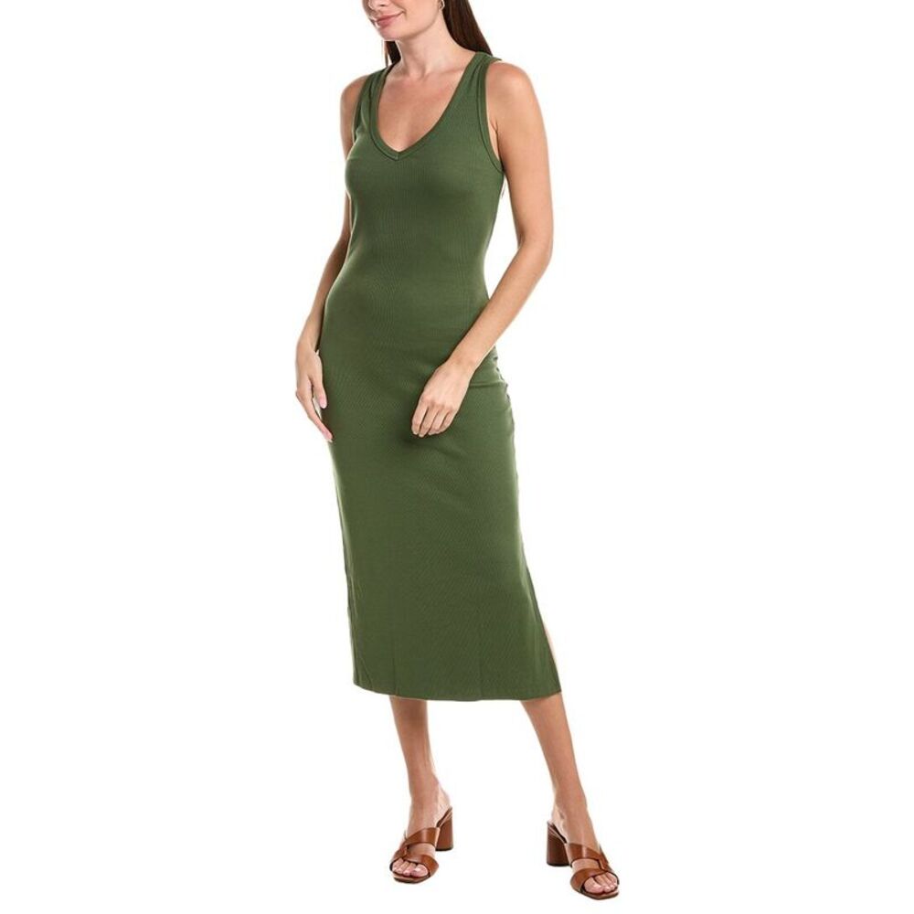Michael Stars Womens Lilo V-Neck Midi Dress